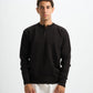 Blank Henley Knitted Sweater - Black - #men