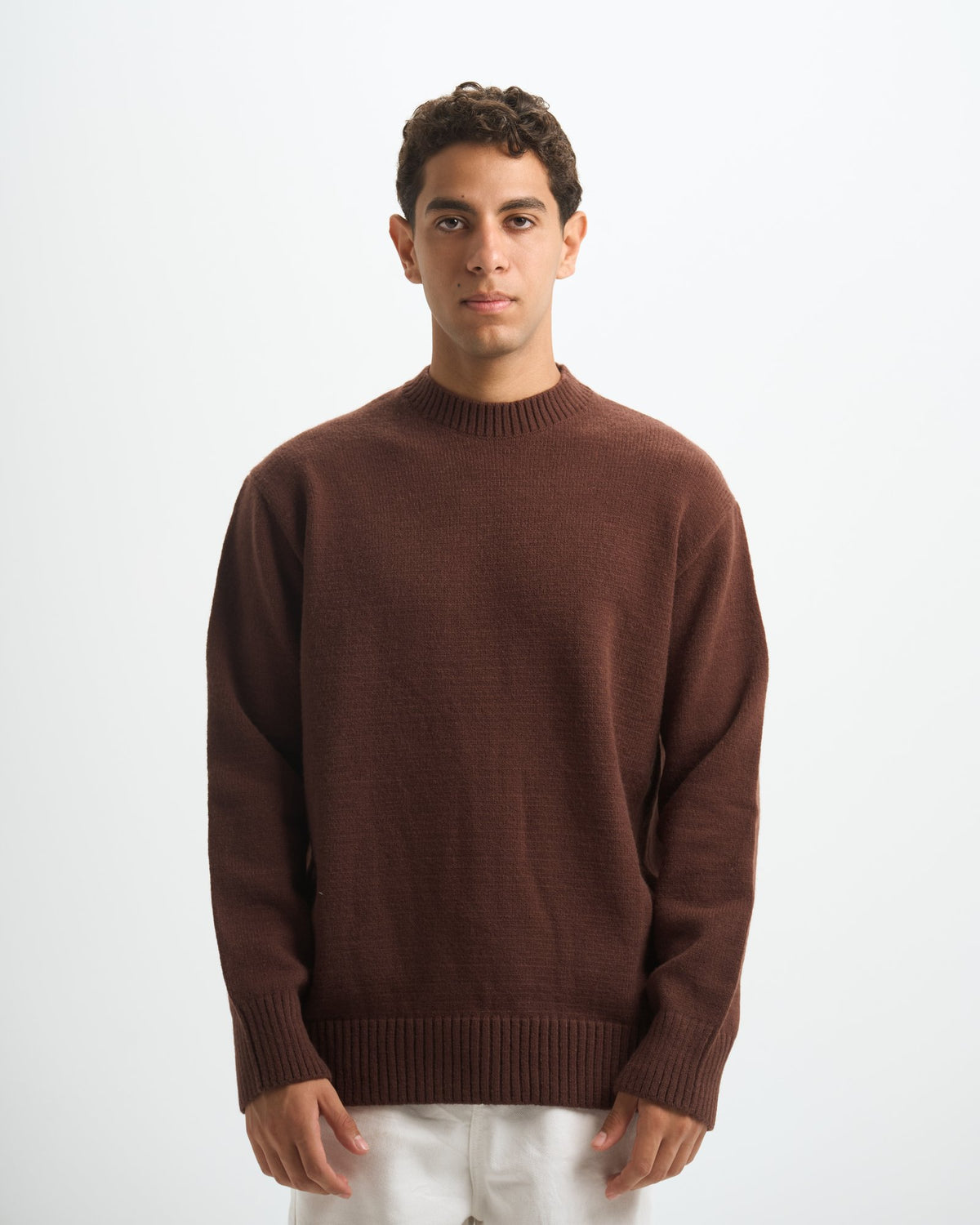 Blank Heavy Knitted Crewneck