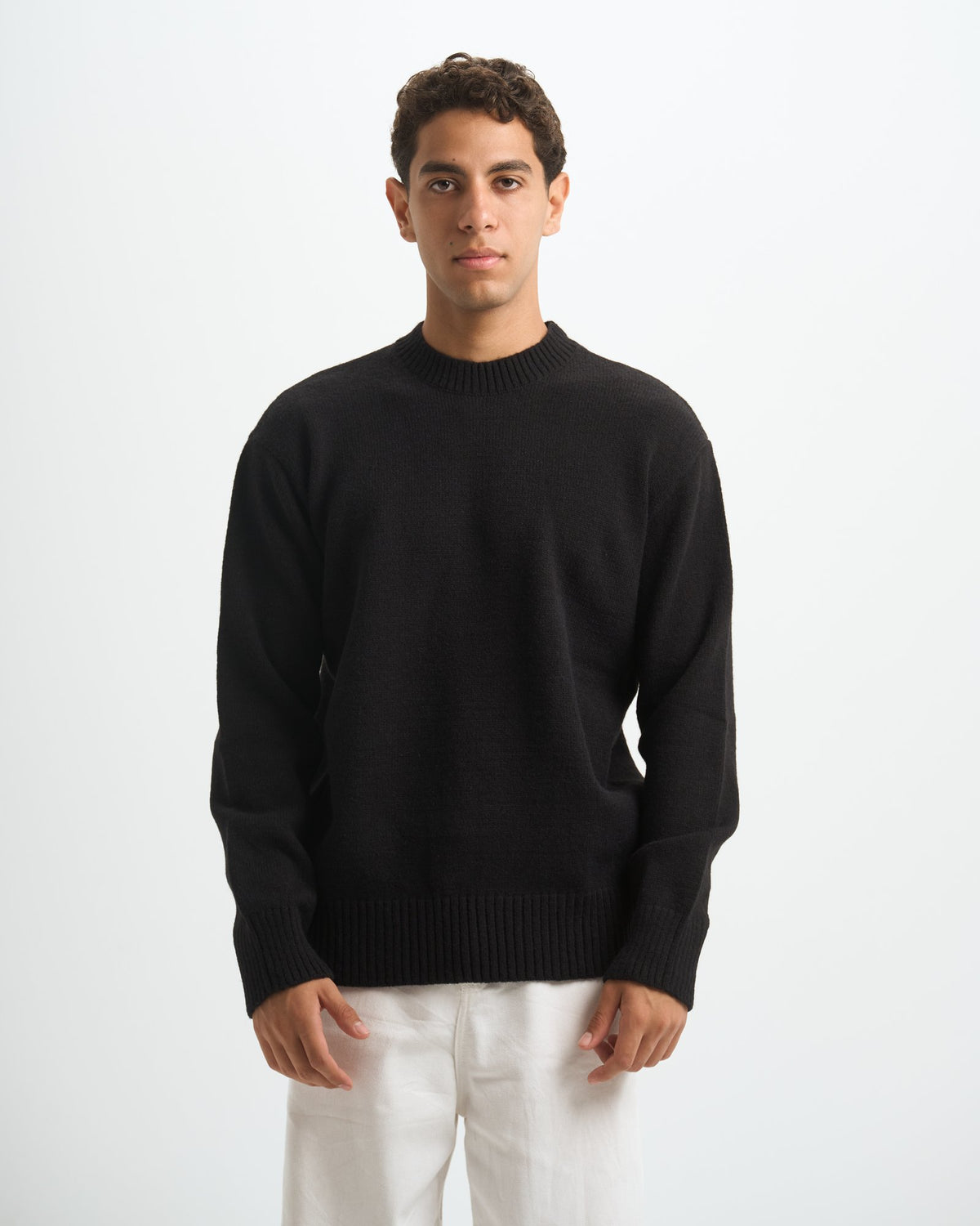 Blank Heavy Knitted Crewneck