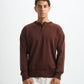 Blank Henley Knitted Sweater - Brown - #men