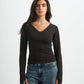 Blank V-Long Sleeve Top