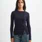 Blank Ribbed Side Button Top