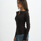 Blank Ribbed Button Up Top