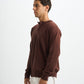 Blank Henley Knitted Sweater - Brown - #men