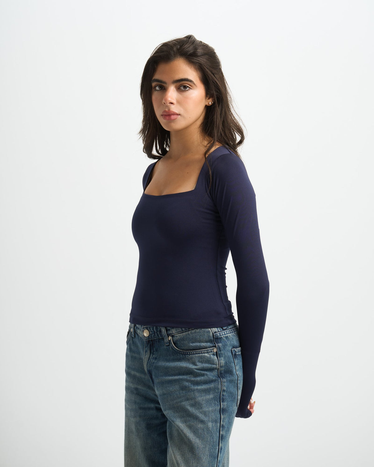 Blank Squared Long Sleeve Top