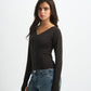 Blank V-Long Sleeve Top