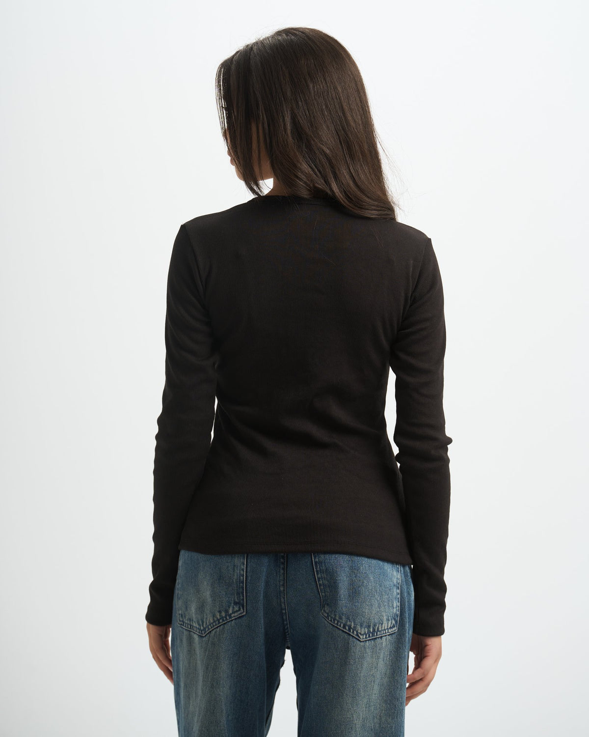 Blank Ribbed Button Up Top