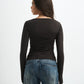 Blank V-Long Sleeve Top