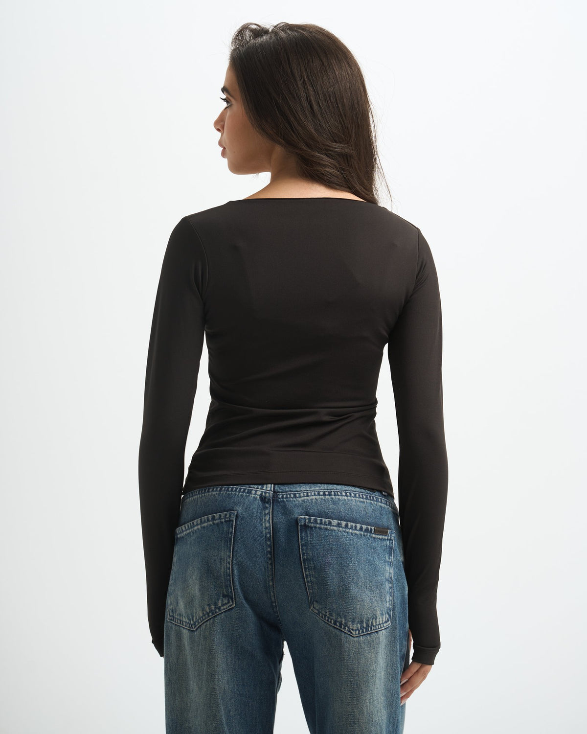 Blank V-Long Sleeve Top
