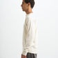 Blank Henley Knitted Sweater - White - #men