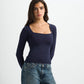 Blank Squared Long Sleeve Top