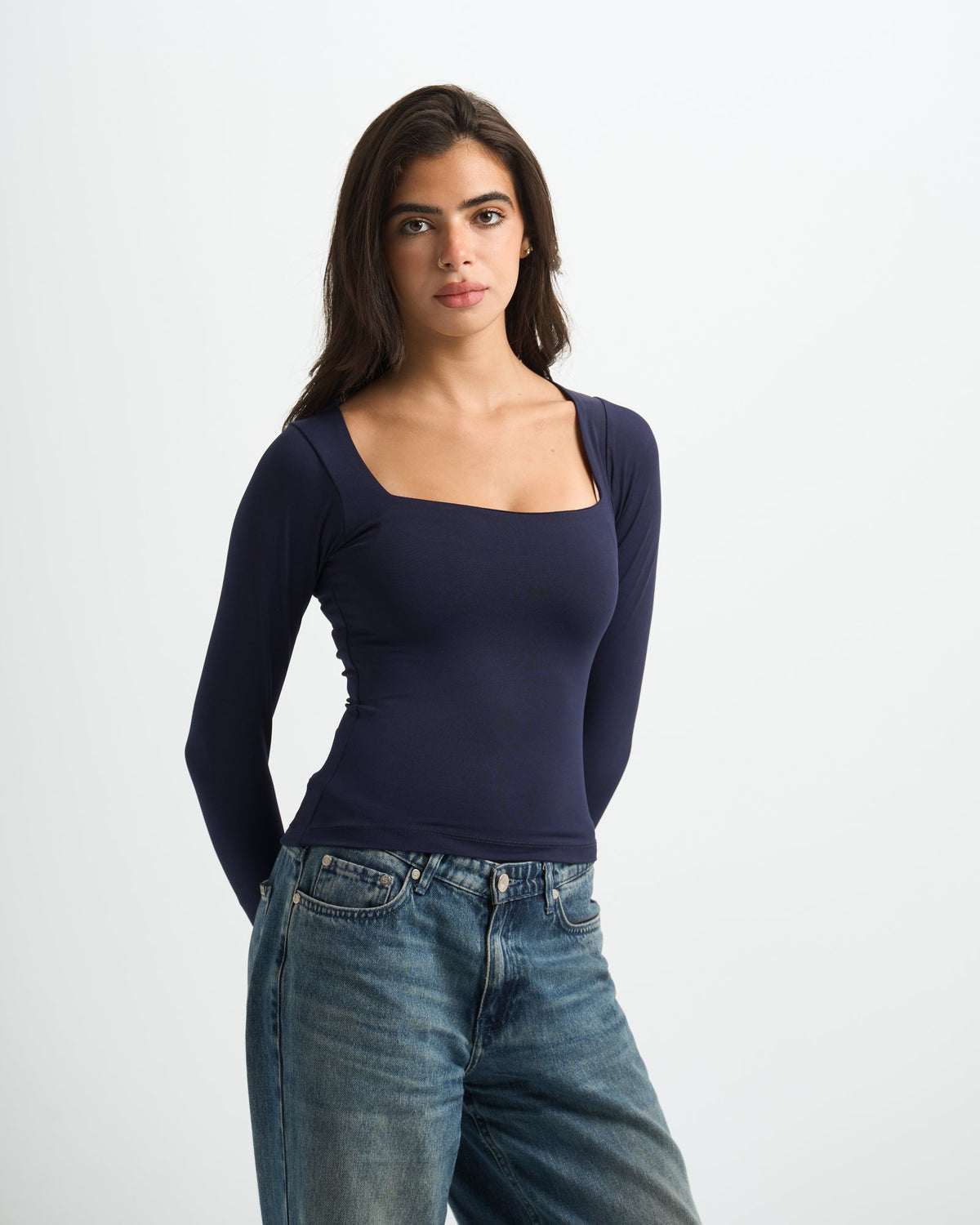 Blank Squared Long Sleeve Top