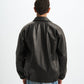 Blank Leather Jacket - Black - #men
