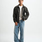 Blank Leather Jacket - Black - #men