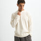 Blank Henley Knitted Sweater - White - #men
