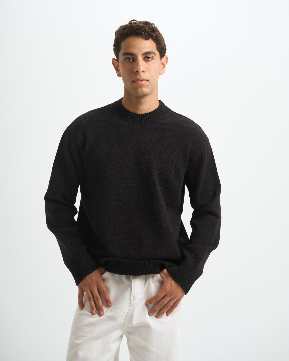 Blank Heavy Knitted Crewneck