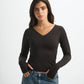 Blank V-Long Sleeve Top