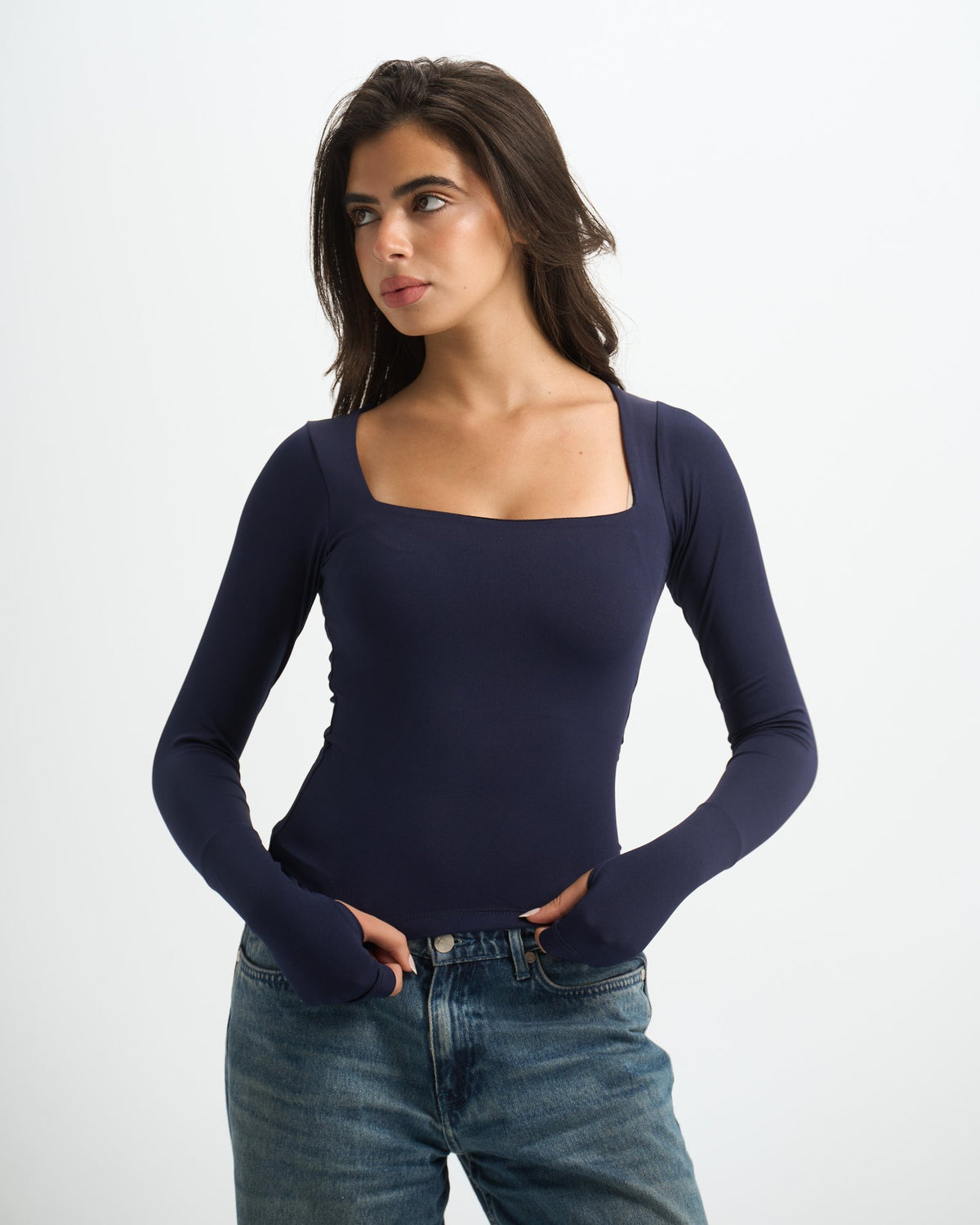 Blank Squared Long Sleeve Top