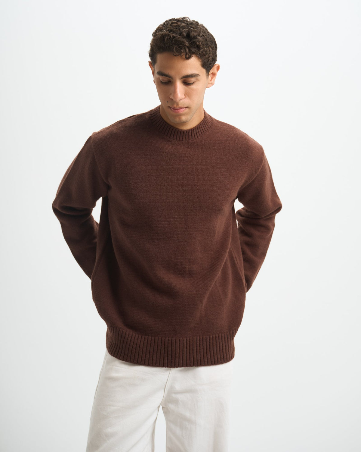 Blank Heavy Knitted Crewneck
