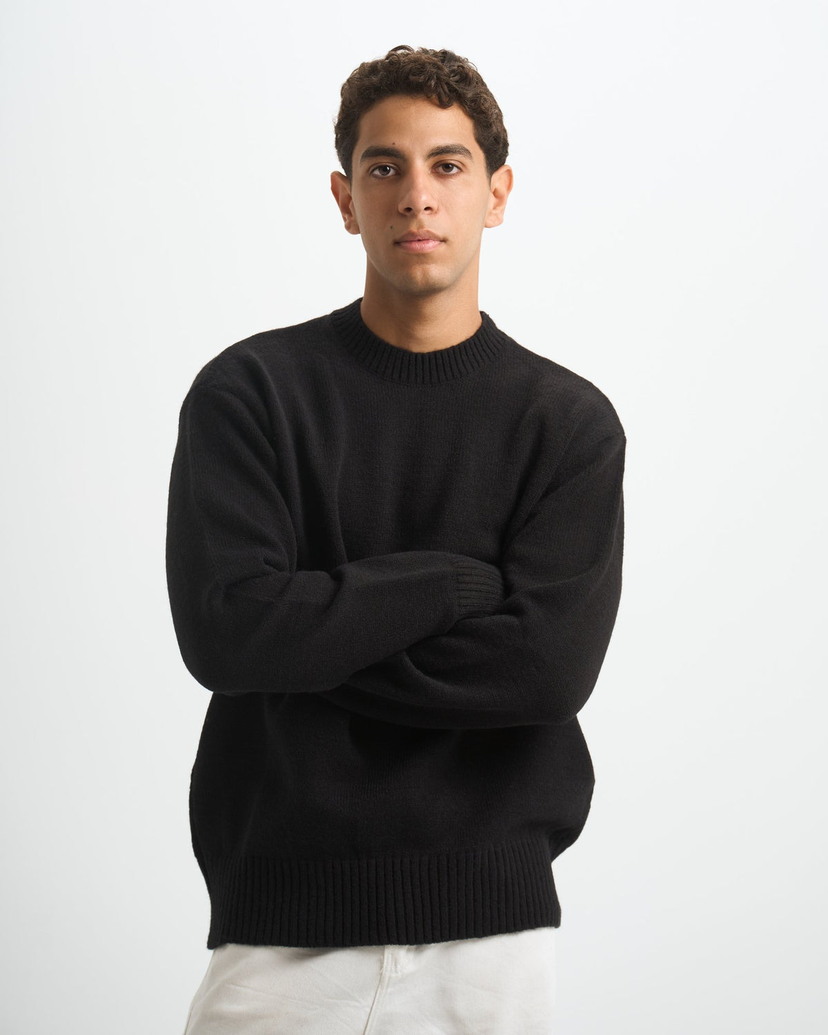 Blank Heavy Knitted Crewneck