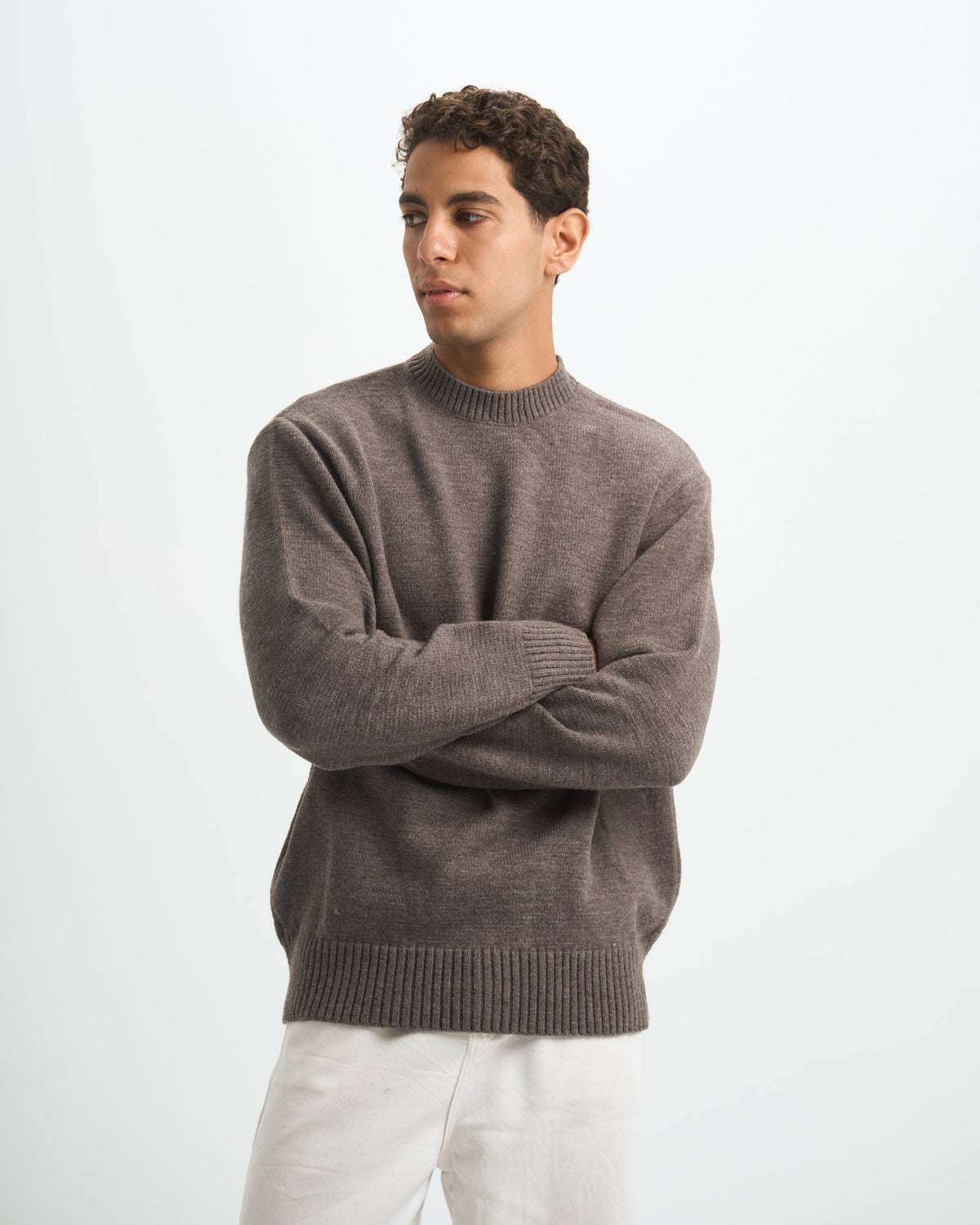 Blank Heavy Knitted Crewneck