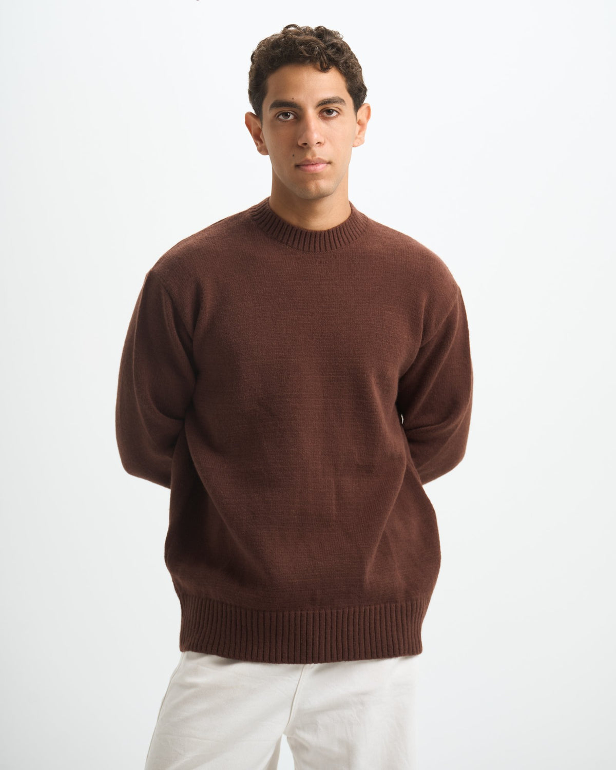 Blank Heavy Knitted Crewneck