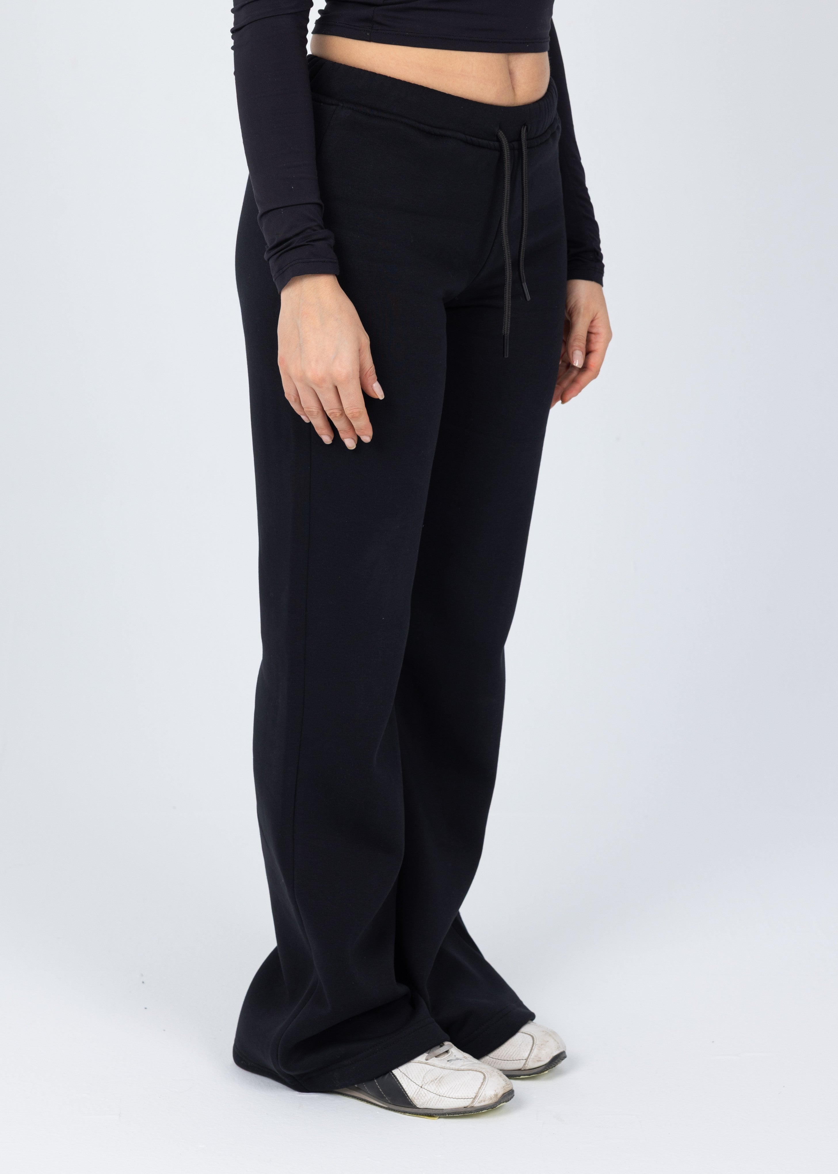 Blank Black Women Flared Sweatpants