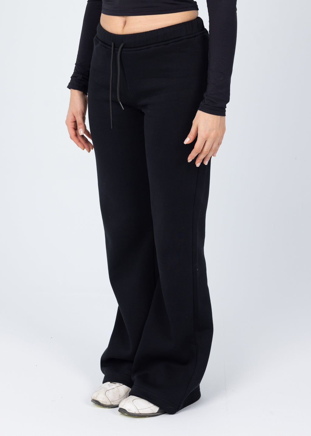 Blank Black Women Flared Sweatpants