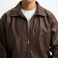 Blank Leather Jacket - Brown - #men