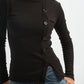 Blank Ribbed Side Button Top