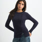 Blank Ribbed Side Button Top