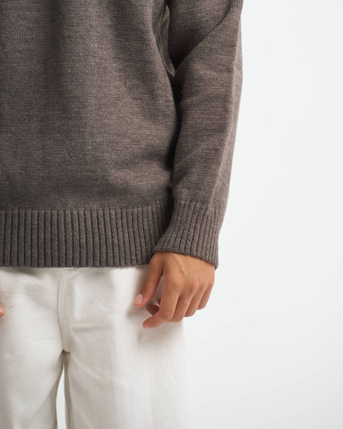 Blank Heavy Knitted Crewneck