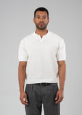 Blank White Breeze Knitted Polo