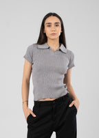 Blank Grey Knitted Top