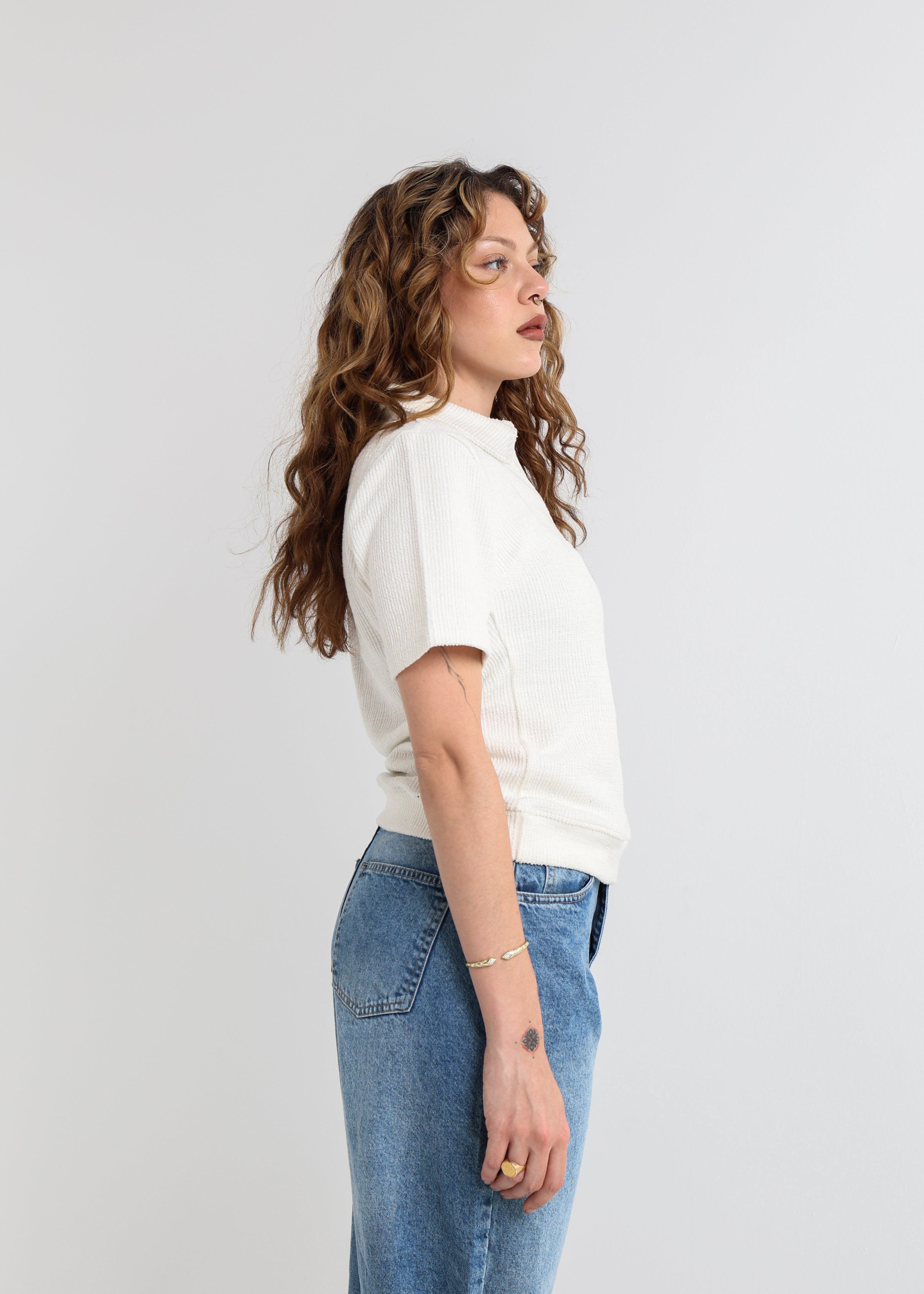 Blank White Oversized Polo Women
