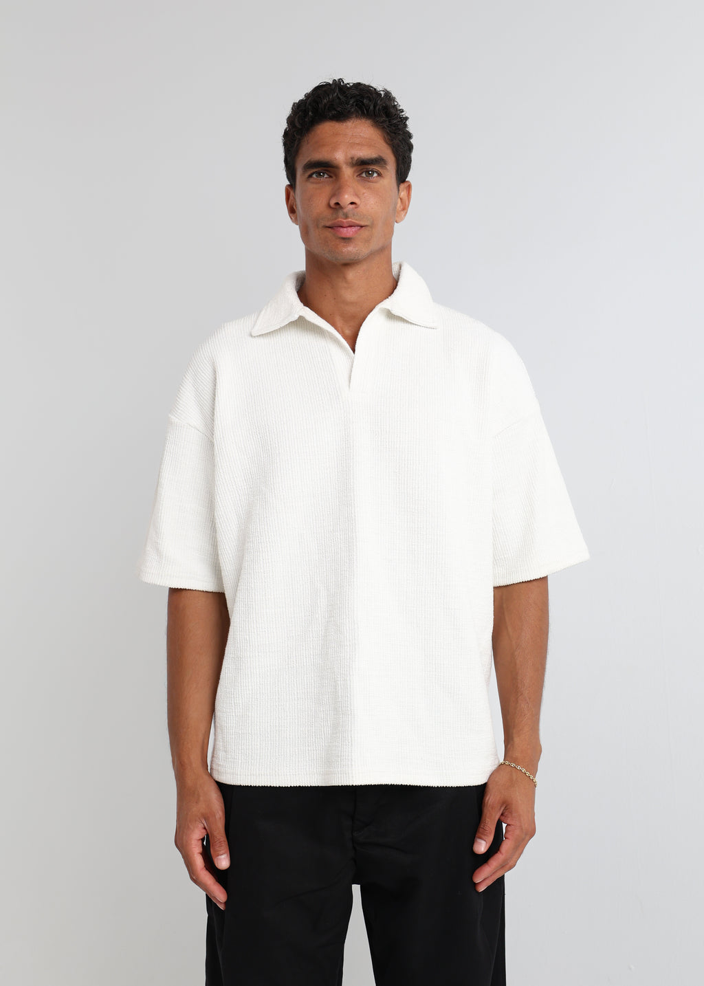 Blank White Oversized Polo Men