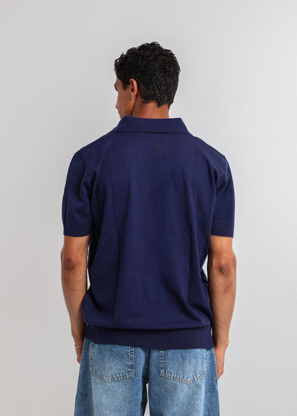 Blank Light Navy Polo