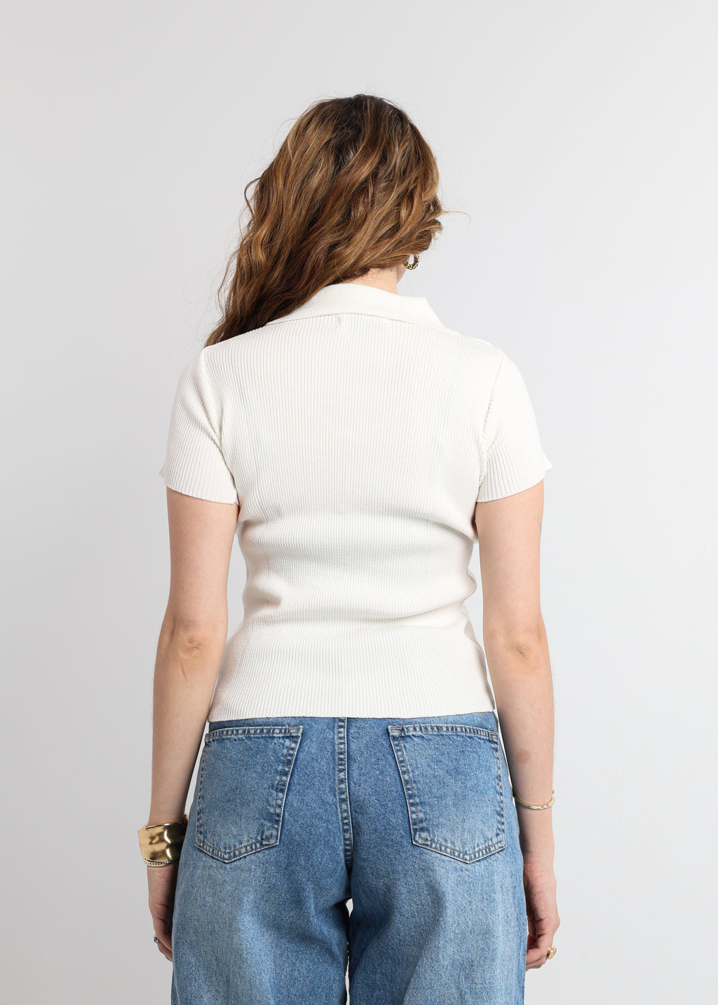 Blank White Knitted Top