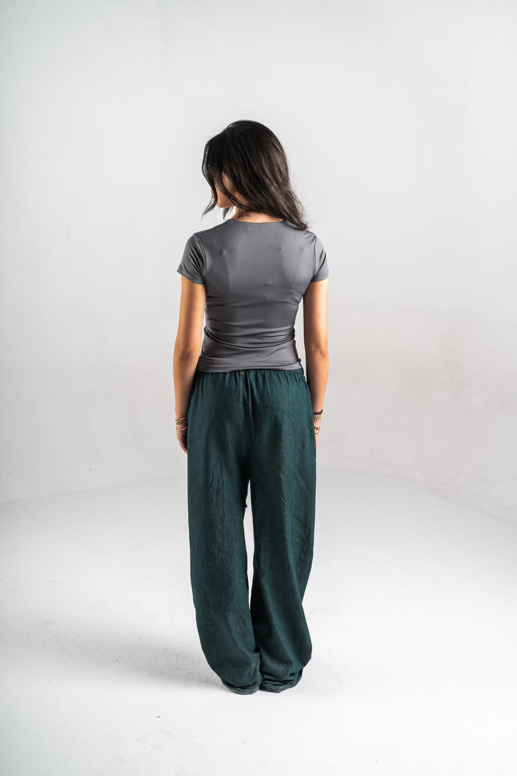 Blank Grey Zip-Neck Top