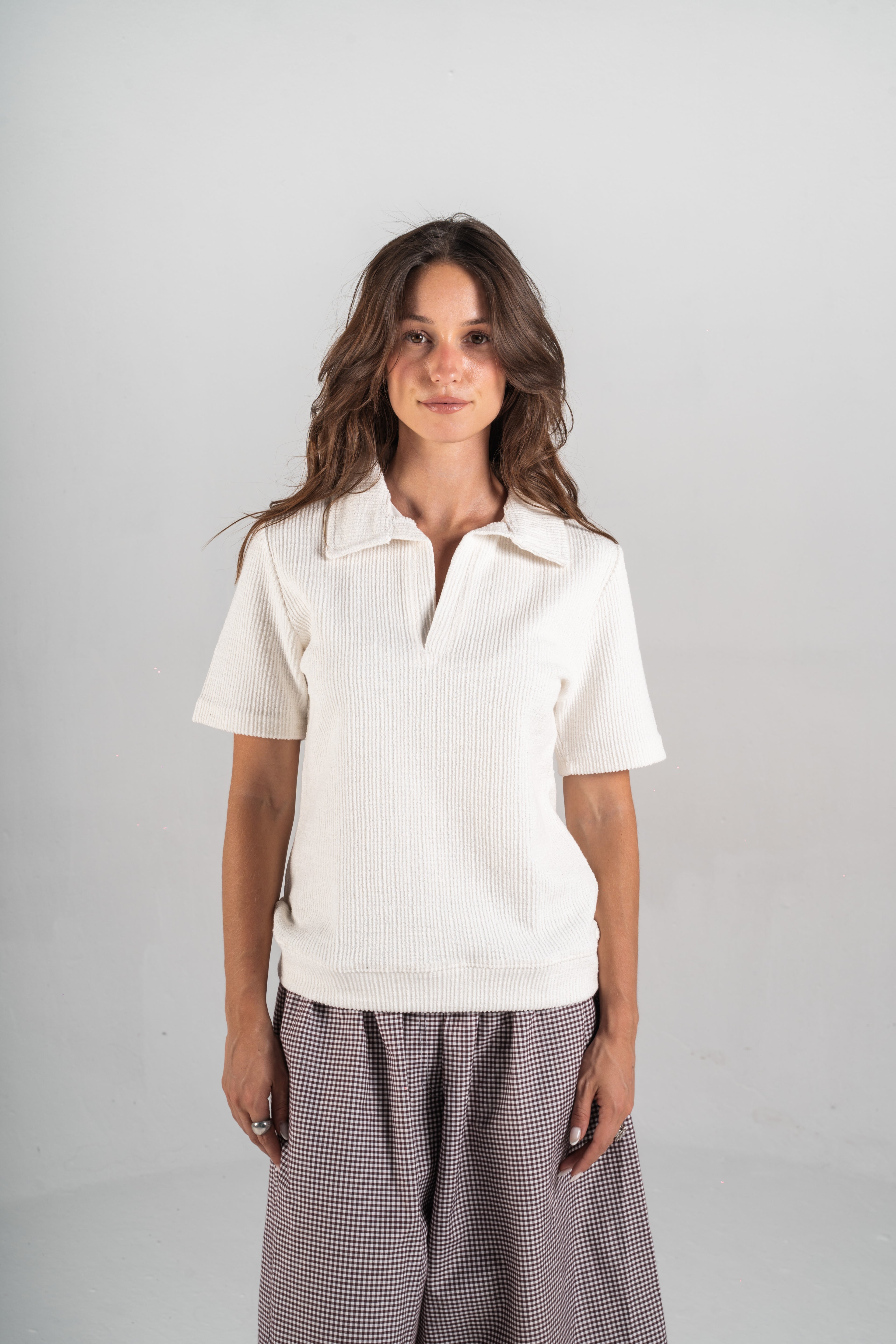 Blank White Oversized Polo Women