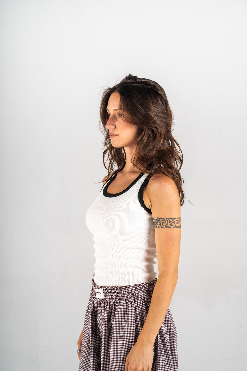 Blank White Ribbed Tank-Top