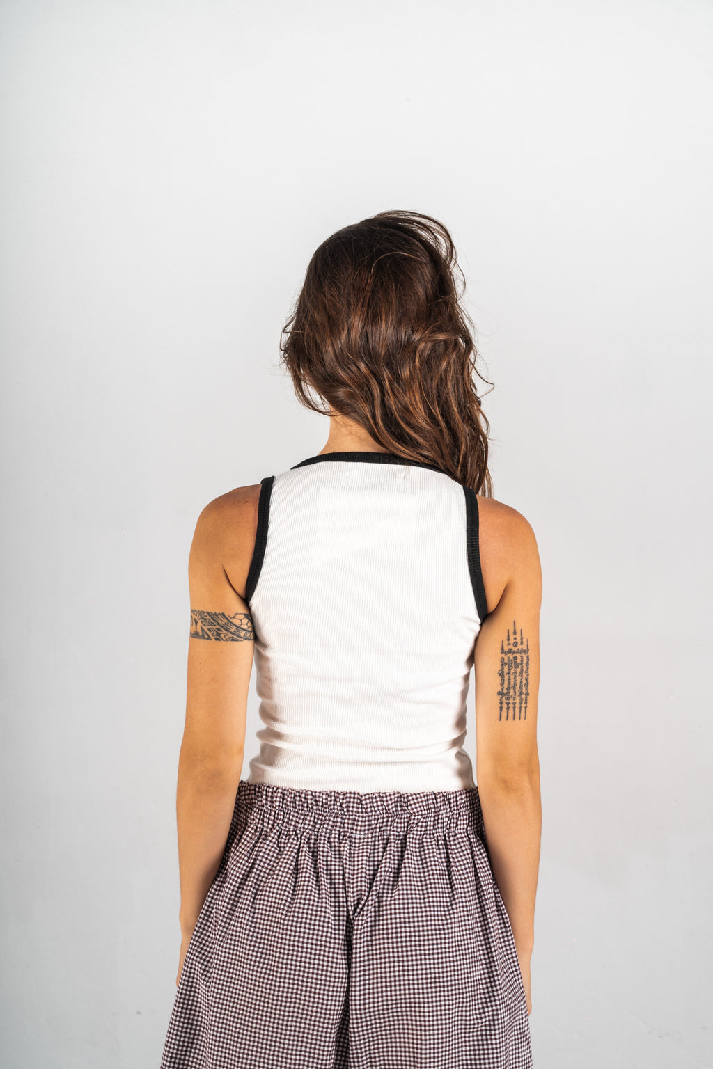 Blank White Ribbed Tank-Top