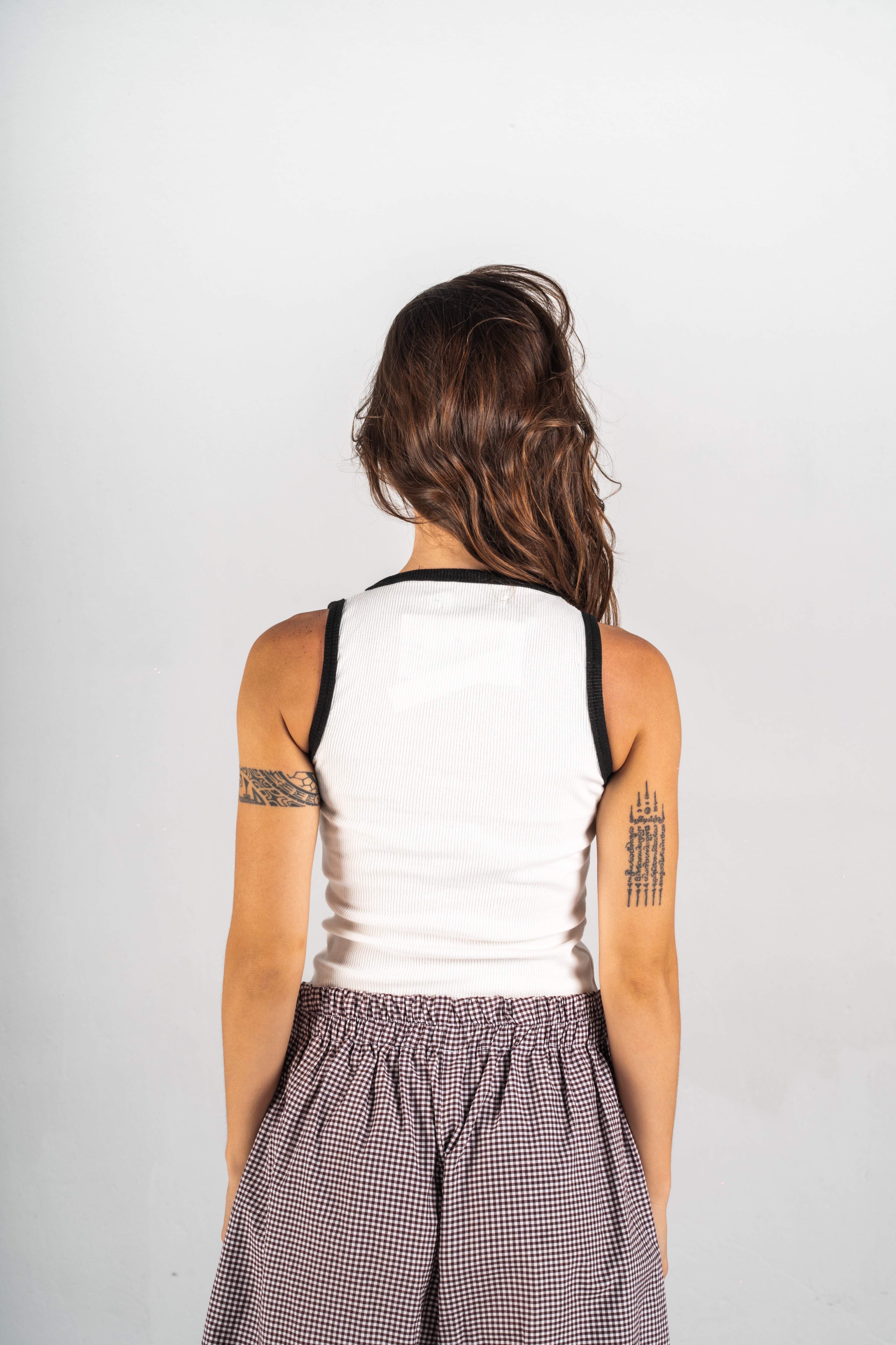 Blank White Ribbed Tank-Top
