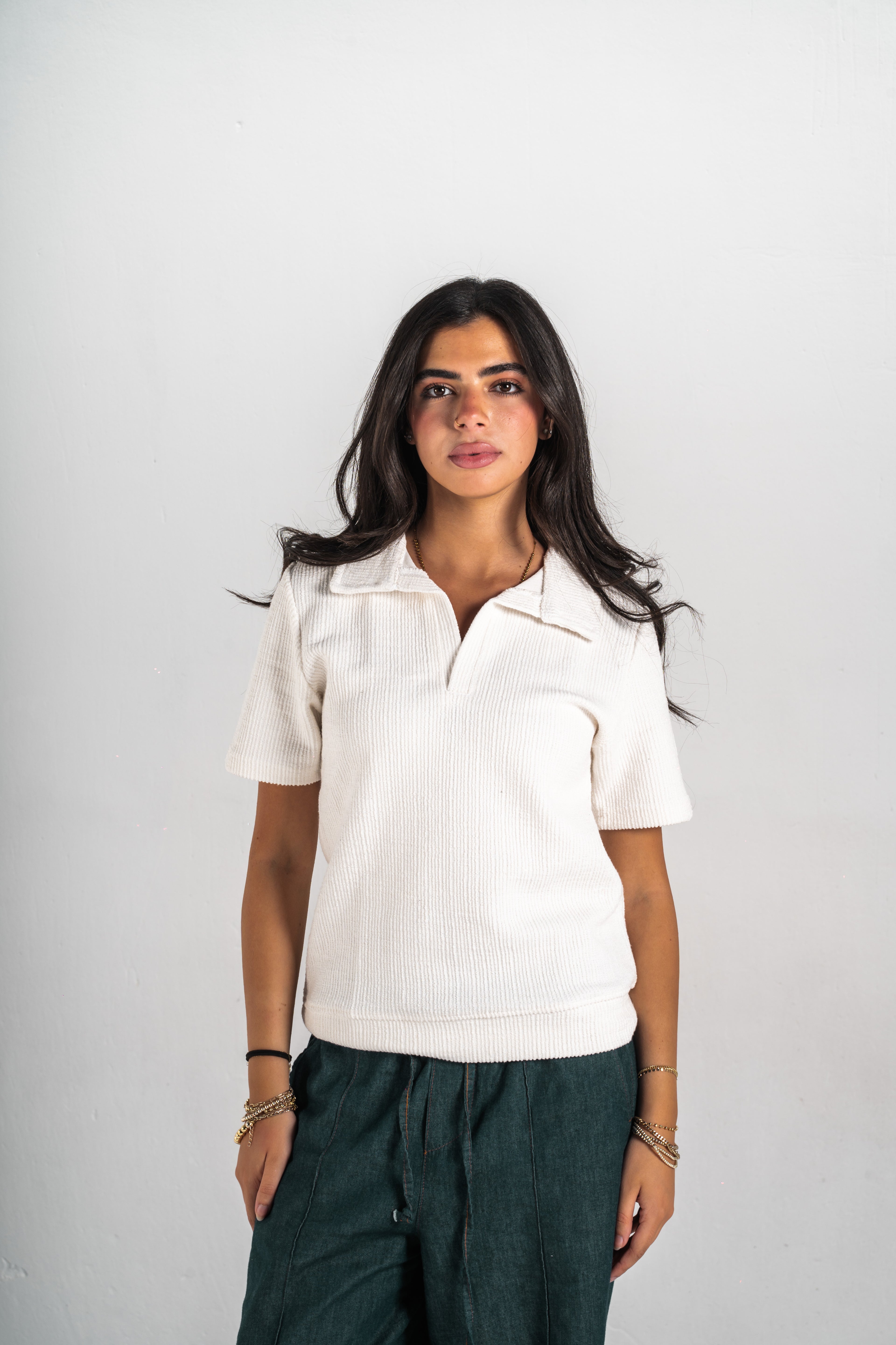 Blank White Oversized Polo Women