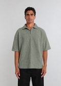 Blank Olive Oversized Polo Men
