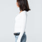 Blank V-Long Sleeve Top