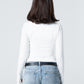 Blank V-Long Sleeve Top
