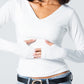 Blank V-Long Sleeve Top