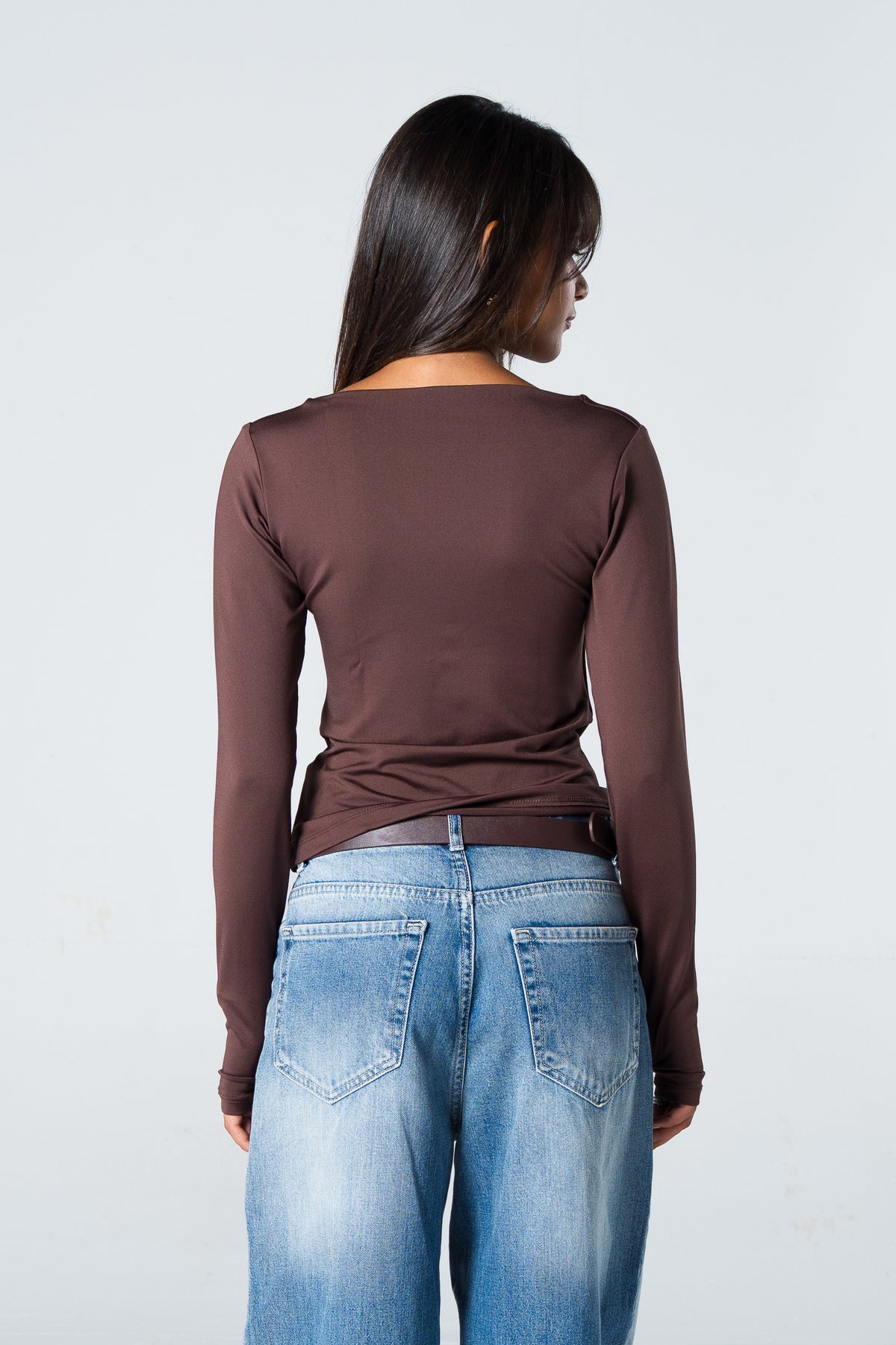 Blank V-Long Sleeve Top