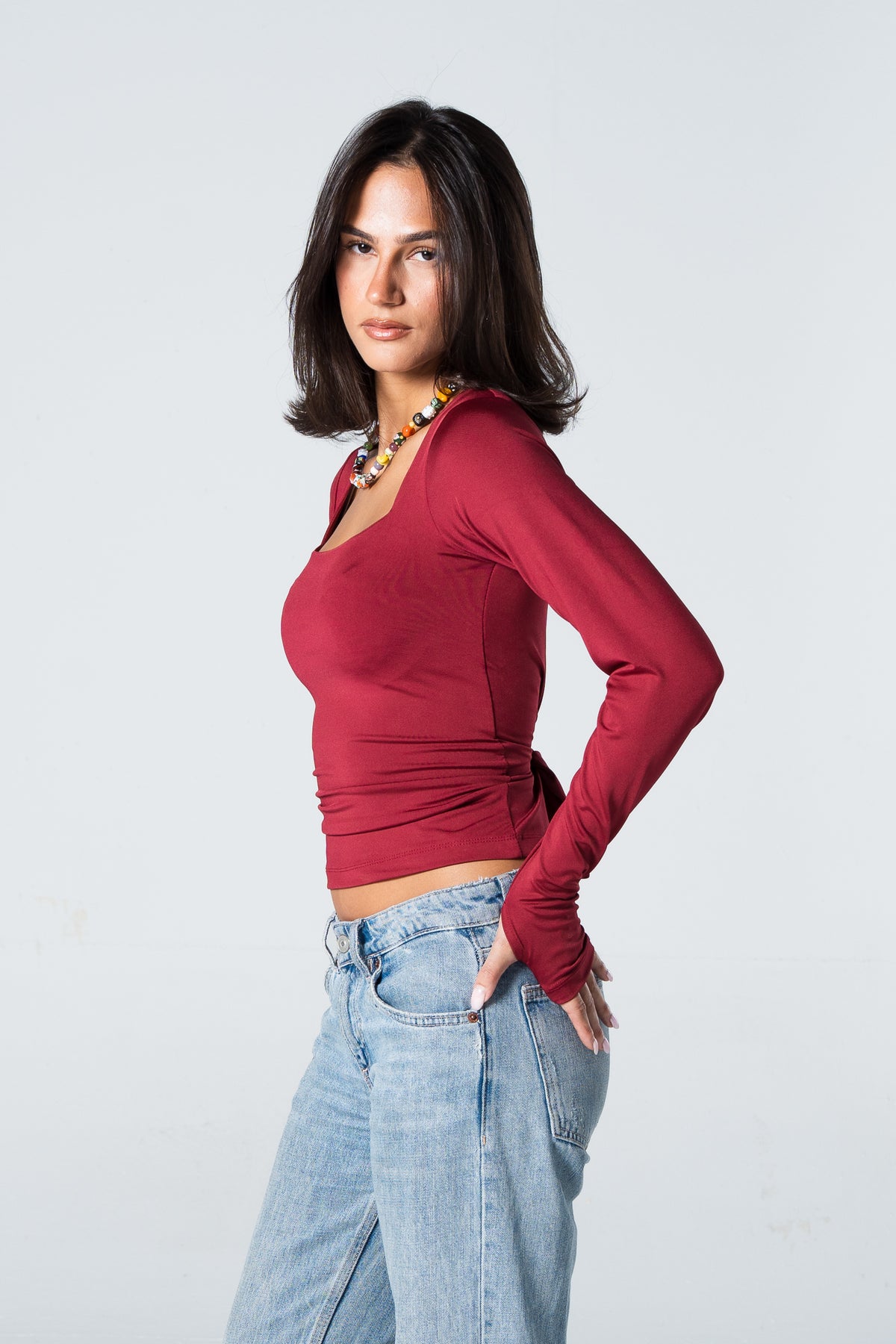 Blank Squared Long Sleeve Top